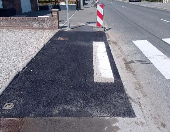 Mise en œuvre d'enrobés Pont-à-Vendin